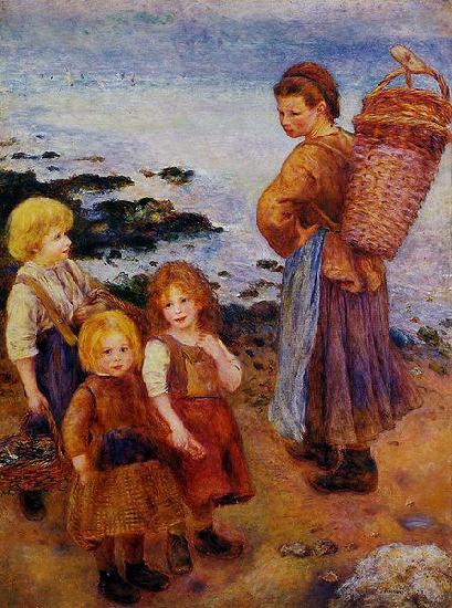 Pierre-Auguste Renoir Les pecheuses de moules a Berneval oil painting picture